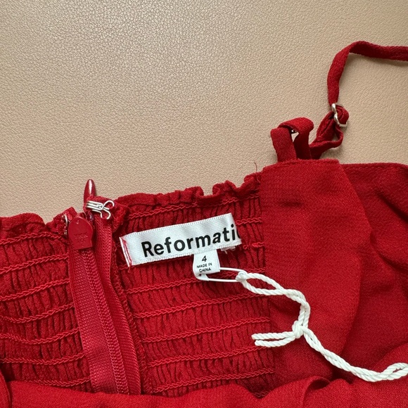 Reformation Red Emerson Dress Size 4 - Picture 3 of 3